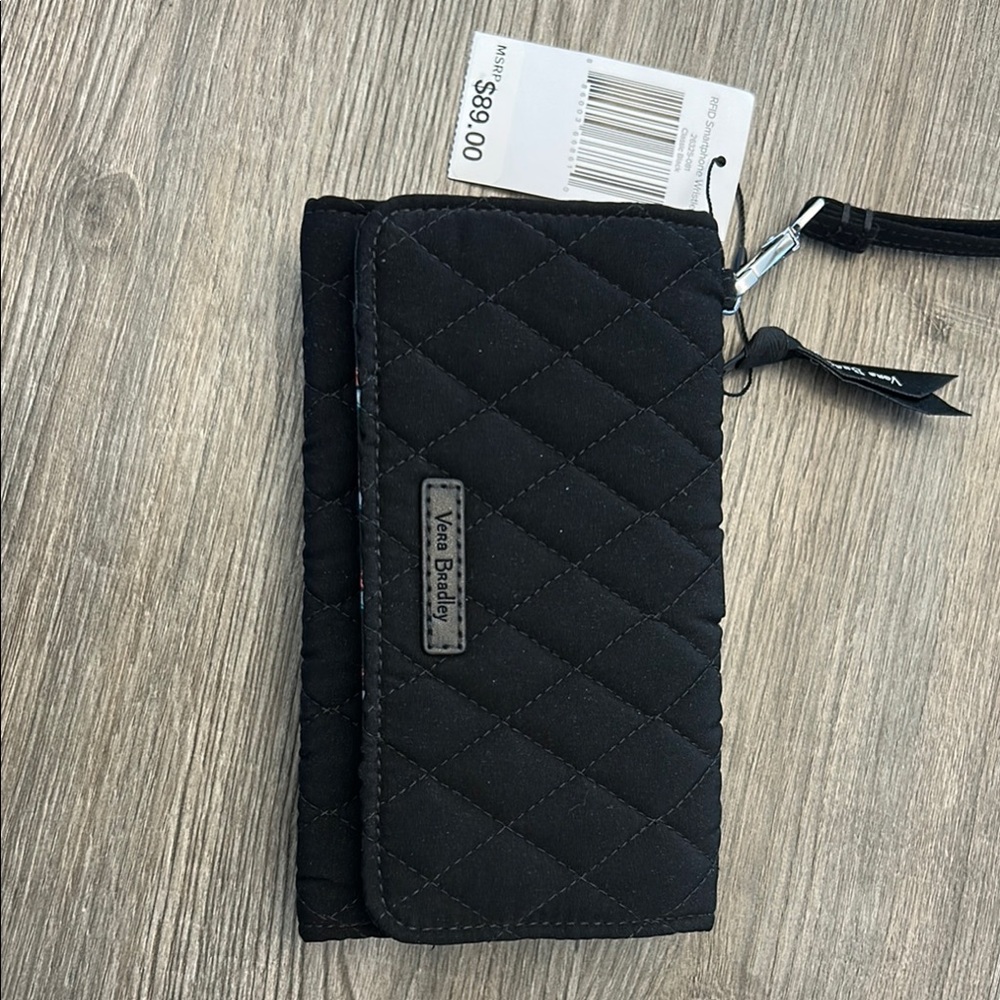 Vera Bradley Black Quilted Smartphone Wristlet